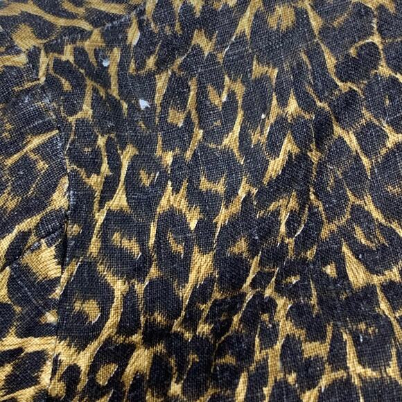 Vintage 90s {Painted Pony} Leopard Print Waxed Cotton Jacket Womens Medium - Picture 7 of 10